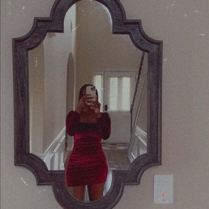 Velvet sexy mini dress